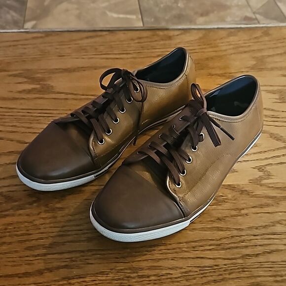 Kenneth Cole Reaction Men's Center Binding Shoes sneakers - Brown - size 9.5 - Picture 4 of 10